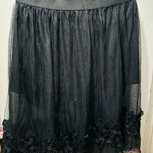 Beautiful black tulle skirt with lining size XL Ashley Stewart